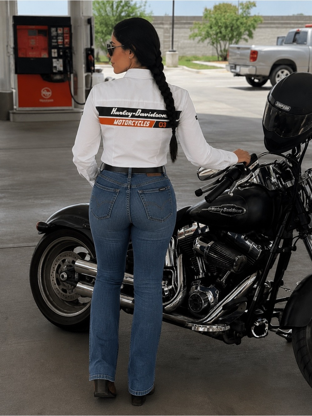 White HD performance women’s button up